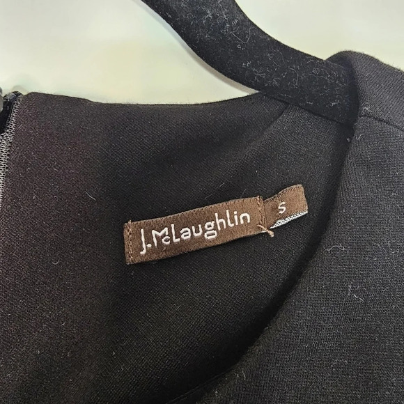 J. McLaughlin Women's Shift Dress Black Short Sleeve Size Small - Picture 3 of 14